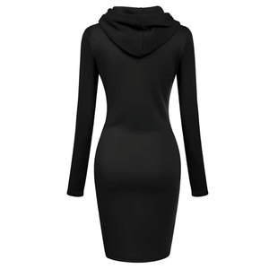 Vestido con Capucha Transpirable de Talla Grande para Otoño y Primavera, con Bolsillos Largos, Ecológico y a la Moda, Sudadera Informal para Mujer - Product Image 3