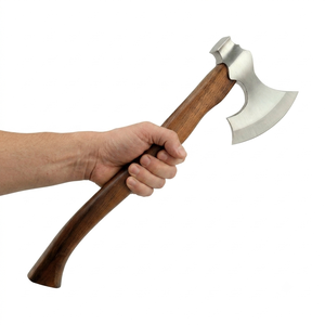 Artisan Forged D2 Hatchet Rosewood <b>Handle</b> With Leather Sheath Custom <b>Axe</b> Outdoor <b>Axe</b> - Product Image 6