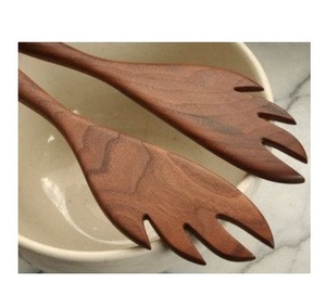 Mezclador de Ensaladas de Madera Hecho a Mano, Palas de Madera para Mezclar Ensaladas en un Bol - Product Image 1