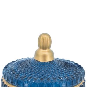 Tarro de vidrio para dulces azul S/2 con tapa Contenedor de dulces de Navidad - Product Image 3