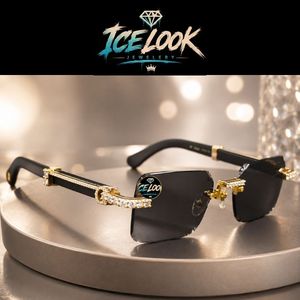 Lunettes de soleil de luxe serties de diamants de qualité supérieure, accessoire tendance pour hommes et femmes, idéal pour le quotidien - Product Image 2