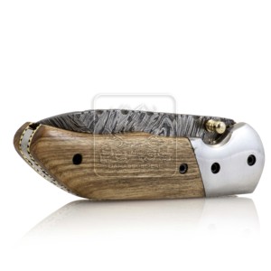 Wholesale Damascus Steel Folding <b>Pocket</b> <b>Knife</b> DD-FK-845 Handmade Olive Wood Handle Outdoor Bushcraft <b>EDC</b> Camping <b>Knife</b> - Product Image 4