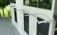 Toldo Semicircular de Policarbonato para Ventana, Decorativo, para Puerta Principal