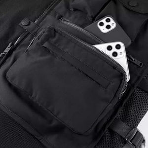Sudadera con Capucha Urbana Techwear para Hombre, Multibolsillos, Estilo Táctico Cargo, Streetwear Cyberpunk, Darkwear, Sudadera con Capucha Oversize - Product Image 4