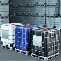 Réservoir fourre-tout IBC en plastique HDPE 275 gallons 1000L pour le stockage de liquide de traitement de l'eau et du sirop alimentaire
