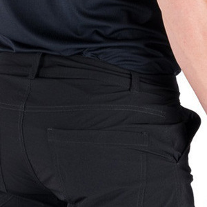Pantalones Cortos Bermuda Negros para Hombre, Cintura Media, Cierre de Botones, Secado Rápido, Tela Oxford, Estilo Cargo con Bolsillos Delanteros con Logotipo, 180g - Product Image 6