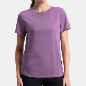 T-shirts de sport élégants, dynamiques et vibrants à manches courtes pour femmes, coupe ajustée, col rond - Product Image 6