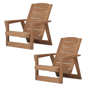 เก้าอี้อาบแดดไม้สักสำหรับพักผ่อนกลางแจ้ง สไตล์ Adirondack เหมาะสำหรับโรงแรม วิลล่า และสวน - Product Image 5
