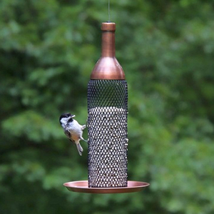 Vineyard Select Mesh Bird Feeder Outdoor <b>Garden</b> Hanging Feeder Modern Copper Mesh Bird Feeder - Product Image 2