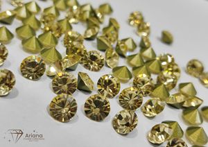 Pierres Chaton en Cristal Topaze Fumée Jonquil LCT pour la Fabrication de Bijoux, Strass en Verre Facetté de Qualité Supérieure, Pierres Précieuses en Vrac - Product Image 6