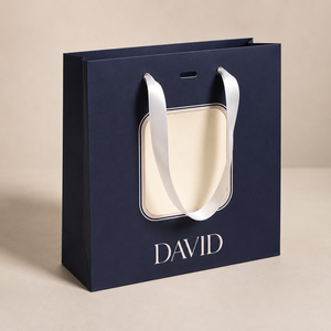 Elegant Personalized Paper <b>Gift</b> <b>Bags</b> with Premium Ribbon Handles Decorative Window Panel for Retail Wedding and Corporate <b>Gift</b> - Product Image 4