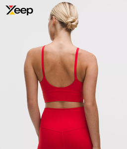 เสื้อชั้นในกีฬาโยคะคุณภาพสูงสำหรับผู้หญิง XEEP รุ่น XC-SB-131 แบบเรียบง่าย ระบายอากาศได้ดี สายปรับได้ แผ่นรองถอดออกได้ รองรับได้ดีเยี่ยม แห้งเร็ว - Product Image 2