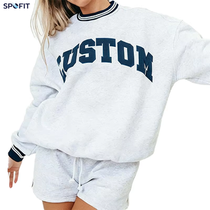 Sudadera Casual de Cuello Alto para Mujer, Otoño-Invierno-Primavera, con Bordado de Letras Griegas Impresas Personalizadas, Ecológica y Transpirable - Product Image 1