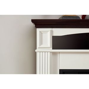 Farmhouse Style Fireplace <b>TV</b> Stand for Living Room Bedroom for Storing CDs <b>Remotes</b> Gaming Devices - Product Image 4