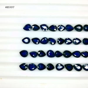 Magnifiques pierres précieuses en saphir bleu de Madagascar, qualité 3A, pureté fine, diffusion ovale et poire, 237,15 ct, facettées, en vrac - Product Image 5
