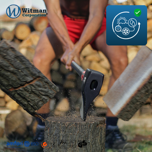 8lb <b>Splitting</b> Maul Grade-A Carbon Steel Hardened <b>Wedge</b> Head Reinforced Neck Fiberglass Handle Impact Absorption Log <b>Splitting</b> - Product Image 5