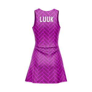 Conjunto de Tenis Personalizado con Serigrafía del Nombre del Equipo para Mujer, Falda sin Mangas para Animadoras, 100% Poliéster que Absorbe la Humedad - Product Image 2
