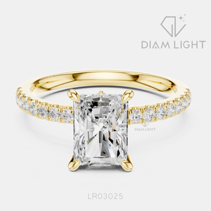 Engagement <b>Ring</b> in 14KT White Gold F+ Color VS+ Clarity for Women Luxury <b>Ring</b> IGI Certified 1.56CT Radiant Cut Lab Grown Diamond - Product Image 3