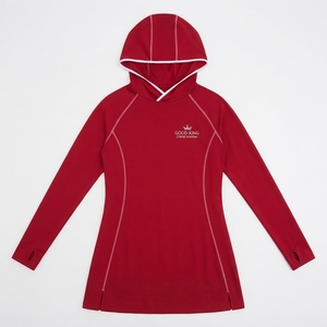 Haut de maillot de bain léger et respirant de haute qualité pour femmes, vente en gros, haut de maillot de bain sport uni et modeste pour femmes - Product Image 3