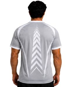 Taupe And <b>White</b> Men Performance T Shirt Short Sleeve Athletic Sports Jersey Quick Dry Breathable Gym Training Custom Team Wear - Product Image 2