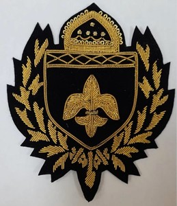 Custom Hand Embroidered Fashion Clothing Badges Patches Bullion <b>Wire</b> Handmade Embroidery 3D Sew-On Style Gold/Custom Colors - Product Image 6