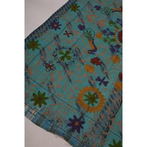 Lavinas Handmade Kantha Suzani <b>Quilt</b> Vintage Cotton Floral Embroidery Bedspread Boho Indian <b>Throw</b> Blanket Bedding Eco-Friendly - Product Image 5