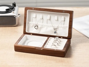 Caja de Joyería de Madera Personalizada con Grabado, con 9 Ranuras de Almacenamiento, para Guardar Recuerdos con Nombre Personalizado - Product Image 2