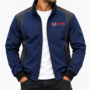 Veste de sport décontractée Fly Humble pour homme, style racer, à blocs de couleur, col montant, fermeture éclair - Product Image 5