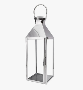 Modern Polished Stainless Steel Candle <b>Lantern</b> Sleek Silver Glass <b>Hurricane</b> Holder for Luxury Home Decor and Event Styling - Product Image 3