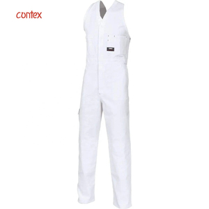 Salopette de travail haute visibilité imperméable pour homme, grande taille, en velours côtelé et toile de coton, avec dos en tissu actionnel - Product Image 6