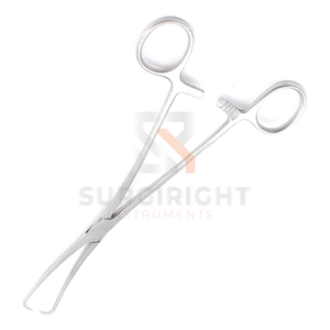Pince à tenacules double courbée sur mesure en acier inoxydable pour gynécologie et obstétrique, pince cervicale certifiée CE pour usage chirurgical - Product Image 4