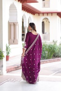 Nouvelle Robe Traditionnelle Indienne et Pakistanaise pour Femme, Magnifique et Tendance, Style Décontracté, Longueur Ras du Sol, Broderie Écologique - Product Image 2