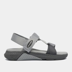 Sandalias Unisex con Tiras Cruzadas Grises, Punta Abierta, Estilo Casual, Cierre de Velcro, para Todas las Temporadas, Material Superior de Nailon - Product Image 3