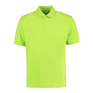Polo Negro Ajustado para Hombre con Ribete en Contraste Rojo, Manga Corta, Informal, Tejido, Color Sólido - Product Image 3
