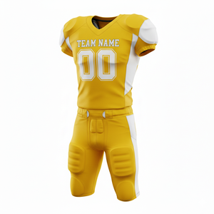 Uniforme de Fútbol Americano Sublimado Personalizado de Primera Calidad, Transpirable, Conjunto Completo, Jersey y Pantalones Personalizados para Equipo, Alto Rendimiento - Product Image 4