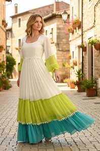 ชุดเดรสสั้นคอวีพิมพ์ลายสำหรับผู้หญิง เหมาะสำหรับวันพักผ่อนริมชายหาดและสวมใส่ได้ทุกวัน ให้ลุคหรูหราสง่างามในฤดูร้อน ทำจากผ้าฝ้าย ชุดเดรสยาวแม็กซี่ - Product Image 6