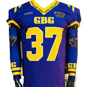 Camiseta de fútbol americano transpirable pantalones de sublimación elásticos cortos de fábrica de Pakistán de talla grande fotos reales equipo de aparejos - Product Image 1