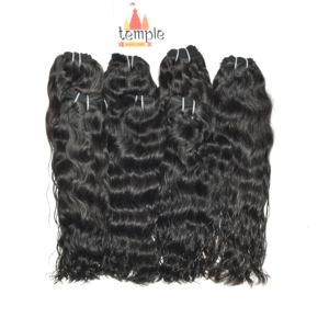 Extensiones de Cabello Natural Indio Remy 100% Virgen, Ondulado Negro con Encaje, Doble Trama, Cabello de Templo, Paquetes de 100g, Tejido Doble a Máquina, Adhesivas - Product Image 3