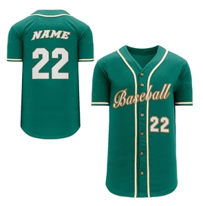 Camiseta de Béisbol Azul Personalizada con Relieve Frontal, Cuello en V, Manga Corta, Uniforme Unisex para Adultos, Transpirable y Antibacteriano - Product Image 3