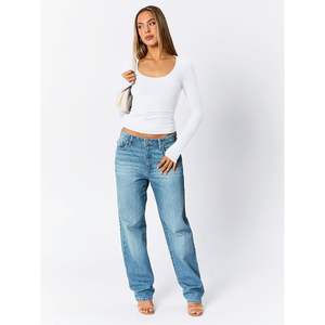 FOXA-Robes décontractées à manches longues et à col rond pour femme, collection automne 2025 - Product Image 3