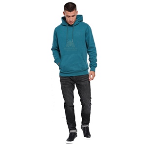 Pull à capuche 100% coton mélangé pour hommes, vêtements de rue personnalisés avec coupe régulière, design uni et vierge - Product Image 4