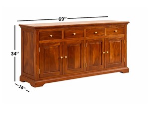 Indian Solid wood 6 Foot Wooden <b>Console</b> <b>Table</b> Traditional <b>Storage</b> Cabinet Heavy Duty Jodhpur Export Furniture - Product Image 6