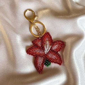Style Handmade Embroidery Beaded <b>Keychain</b> with Vibrant Beads for Purse Backpack Tote Bag and Key Holder - Product Image 4