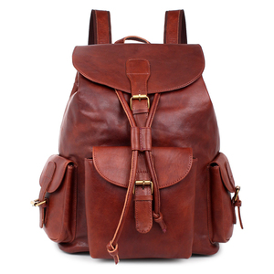Minimalist <b>Leather</b> <b>Backpack</b> With Clean Design Spacious Storage Area Laptop Protection And Adjustable Shoulder Straps - Product Image 1
