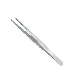 Pinces à tissus chirurgicales droites 1x2 à dents de rat, en acier allemand, à bout arrondi, 15,24 cm, de qualité médicale - Product Image 1