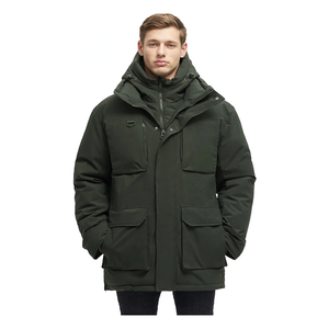 Chaqueta de Invierno para Hombre, Gruesa, con Cierre, Transpirable, Impermeable, Resistente al Viento, Ecológica, Estilo Chaqueta Alta - Product Image 4