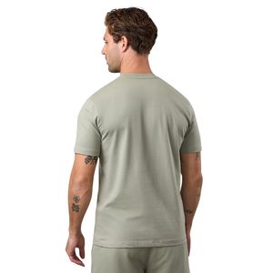Camiseta con cuello redondo y estampado gráfico verde salvia para hombre, camiseta informal de manga corta de mezcla de algodón, ropa de calle ligera y transpirable, moda de verano - Product Image 2
