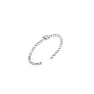 <b>Gold</b> Beaded <b>Bangles</b> Baguette Round Lab Grown Diamond 14k 18k <b>Solid</b> <b>Gold</b> Solitaire Everyday Wear Open Cuff Bracelets Fine Jewelry - Product Image 3