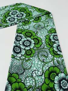 Tissu de coton imprimé à la cire véritable de haute qualité pagne de cire authentique pour l'artisanat et la mode de vêtements Ankara de Kinshasa - Product Image 6