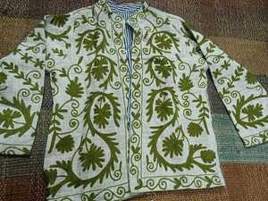 Premium Handcrafted Suzani Embroidery Cotton Canvas Jacket Colorful Boho Chic Casual Fashion <b>Coat</b> - Product Image 5